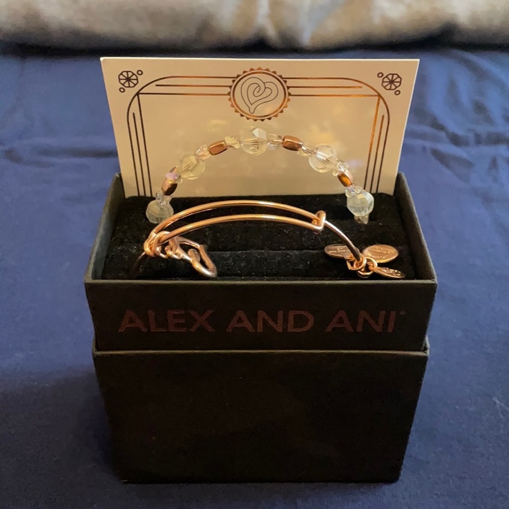 Alex and Ani bracelets: Handwritten Heart Set of 2